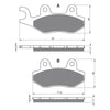 BRAKE PADS GOLDFREN SINTERED SPORTS GF002 - S3 ( PH46 )