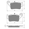 BRAKE PADS GOLDFREN OFFROAD RACING GF023 - K5 ( PR166 )