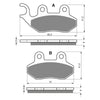 BRAKE PADS GOLDFREN SINTERED SPORTS GF174 - S3 ( PH250 )